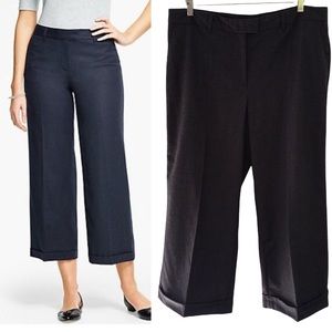 Talbots Italian Flannel Wool High Rise Crop Cuffed Pants NWT Sz 12